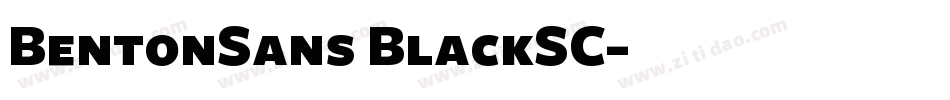 BentonSans BlackSC字体转换